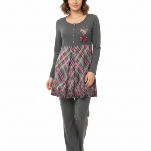 Γυναικεία Πυζάμα CLAIRE Katrania 4808,γκρι.