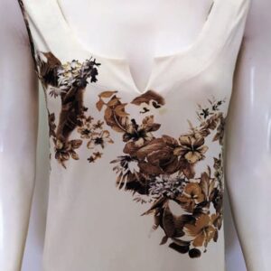 Maxi Φόρεμα με φαρδιά τιράντα CLAIRE Katrania 7280,εκρού-καφέ.