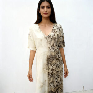 Maxi Φόρεμα με κοντό μανίκι, CLAIRE KATRANIA C-7272.