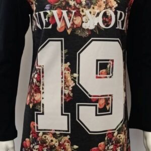 Homewear με μακρύ μανίκι ZEN Intiates 81794, μαύρο/φλοράλ.