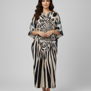 Maxi Φόρεμα-Καφτάνι Claire Katrania C-4042,εμπριμέ.