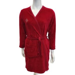 Σταυρωτή Ρόμπα βελούδινη RO-NI 752, μπορντώ.