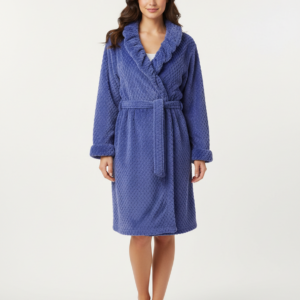 Fleece σταυρωτή Ρόμπα Scherzo Homewear 3465,μπλε.