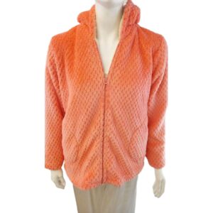 Ρόμπα fleece "PROMISE N02503",μέχρι τη μέση,πορτοκαλί.