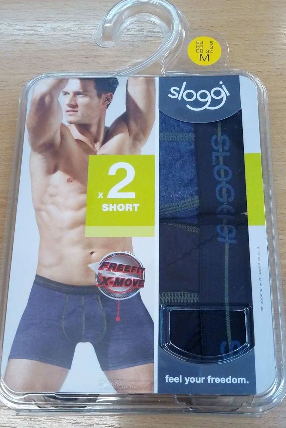 Sloggi Men Start Short 2pack - μπλε μελανζέ/μωβ σκούρο