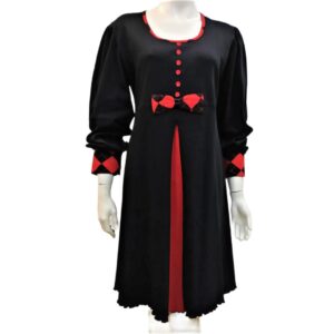 Φόρεμα Vinco Homewear 4323,μαύρο-κόκκινο.