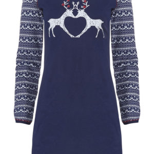 Νυχτικό Rebelle 11192-441-2 με μακρύ μανίκι,μπλε.