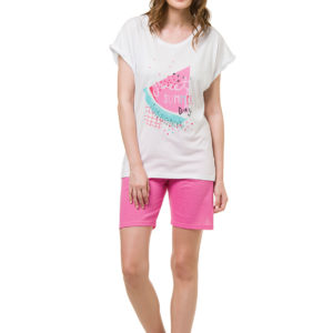 Πυζάμα με κοντό μανίκι και βερμούδα HARMONY Homewear 28913.