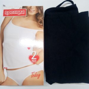 Φανελάκι με ντεκολτέ και λεπτή τιράντα ROBERTA 89641894,2 pack,ΜΑΥΡΟ.