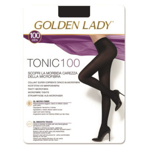 Καλσόν με μικροΐνες Golden Lady Tonic 100 den,μαύρο.