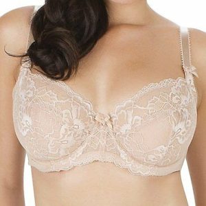 Σουτιέν Parfait 7402,μπεζ,Cup F,με μπανέλα και δαντέλα.