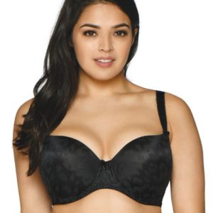 Σουτιέν με μπανέλα και επένδυση Curvy Kate 2401,μαύρο,Cup F.