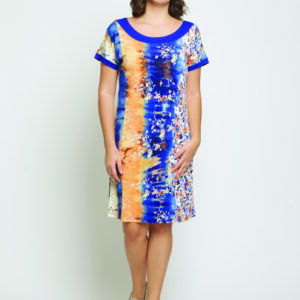 Φόρεμα με κοντό μανίκι Billy's Homewear 17021,φλοράλ.