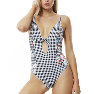 Ολόσωμο μαγιό Piha Swimwear P 4810 BM Knot Plunge Suit Bloom Multi.