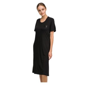 Φόρεμα με κοντό μανίκι Giota Homewear 1583,μαύρο.