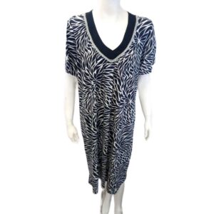 Φόρεμα με κοντό μανίκι Primavera 3126,σκούρο μπλε.