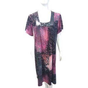 Φόρεμα με κοντό μανίκι Primavera 2024,εμπριμέ.