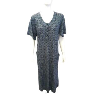 Κλασικό Φόρεμα με κοντό μανίκι και κουμπιά Primavera 7510.