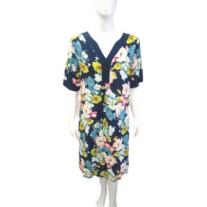 Φόρεμα με κοντό μανίκι και κουμπιά Billy's Fashion 20062A, εμπριμέ.