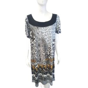 Φόρεμα με κοντό μανίκι Primavera O 667,εμπριμέ.