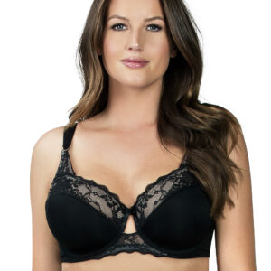 Σουτιέν με μπανέλα και επένδυση Parfait P5761,μαύρο.