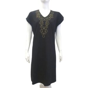 Φόρεμα με κοντό μανίκι Billy's Fashion 9996,μαύρο.