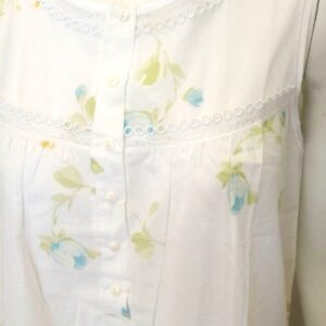 Νυχτικό με φαρδιά τιράντα LINCLALOR 29095,λευκό-φλοράλ.