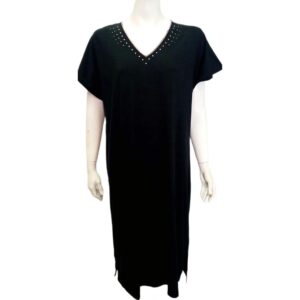 Φόρεμα με κοντό μανίκι SCHERZO,2048,μαύρο.