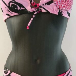 Miss Bikini 1324 LFB OFU,set,ροζ-μαύρο, με πέρλες.