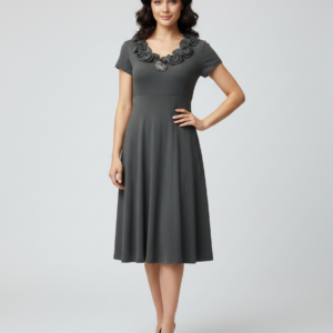 Φόρεμα CLAIRE KATRANIA C-5748,λαδί.