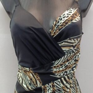 Ολόσωμο μαγιό Solymar 10857 μαύρο-λεοπάρ,Cups C/D.