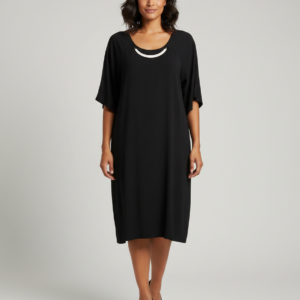 Φόρεμα με μανίκι 3/4 και κόσμημα CLAIRE KATRANIA 6910.