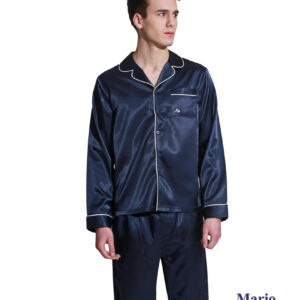 Ανδρική πυζάμα σατέν Lydia Creations 20591,σκούρο μπλε.