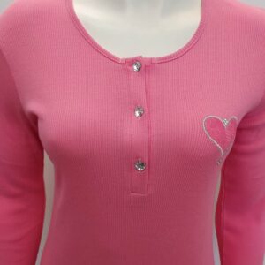 Νυχτικό με μακρύ μανίκι CLAIRE Katrania 7014,φούξια.