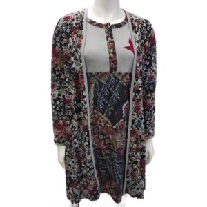 Σετ Ρόμπα-Νυχτικό Dama Koupa 1001/1036,εμπριμέ.