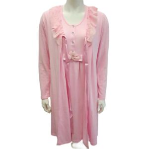 Σετ Ρόμπα-Νυχτικό Claire Katrania 5960,ροζ.