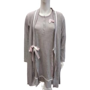 Σετ Ρόμπα-Νυχτικό Scherzo Homewear 4285/4286,γκρι.