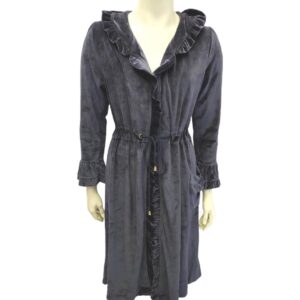 Βελούδινη Ρόμπα Claire Katrania B 178,μπλε σκούρο.