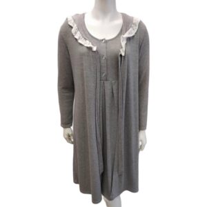 Σετ Ρόμπα-Νυχτικό Claire Katrania 6508,γκρι.