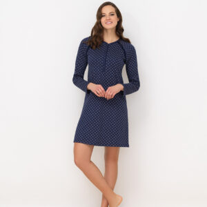 Βαμβακερό Νυχτικό LINCLALOR 92713,σκούρο μπλε.