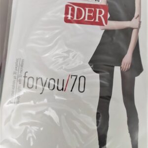 Αδιάφανο μονοκόμματο ελαστικό Καλσόν IDER For you 70den,μαύρο.