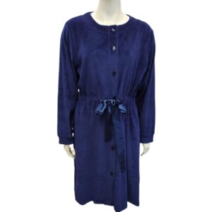 Βελούδινη κουμπωτή Ρόμπα SCHERZO 3107,μπλε.