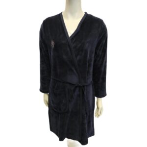 Σταυρωτή Ρόμπα Βελούδινη RO-NI 752,σκούρο μπλε.