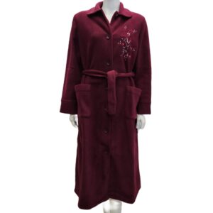 Κουμπωτή Ρόμπα με γιακά Billy's Fashion 17505,μπορντώ.