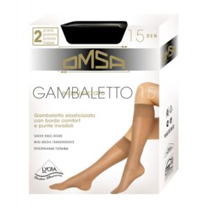Τρουακάρ καλτσάκι OMSA Gambaletto 15 den,ΜΑΥΡΟ.