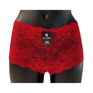Boxer slip με δαντέλα Free Move 13204,κόκκινο.
