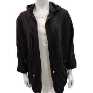 Μεσάτη βελούδινη Ρόμπα SCHERZO Homewear 3653,μαύρη.