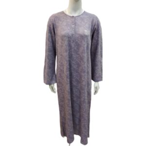 Maxi Φόρεμα SCHERZO Homewear 3761,μωβ με ανάγλυφο σχέδιο.