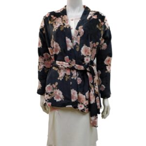 Ρόμπα Mini(σακάκι) SCHERZO Homewear 4756,μαύρο/φλοράλ.