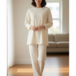 Γυναικεία Πυζάμα CLAIRE KATRANIA 6054,εκρού.